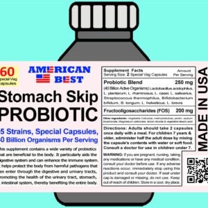 Stomach Skip <br> Probiotic 40 Billion <br> per serving <br> (60 special capsules)