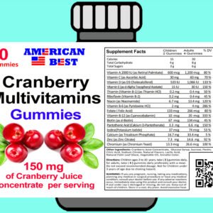 Cranberry Multivitamins Gummies (90cts)