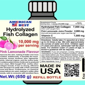 Fish Collagen Refill <br> Pink Lemon Flav<br>+Vitamin C<br> (650g)