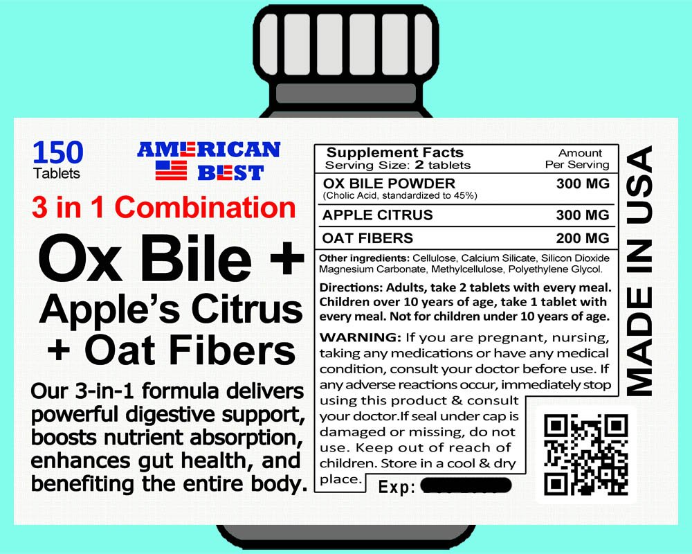 3 in 1 Ox Bile (150 cts)