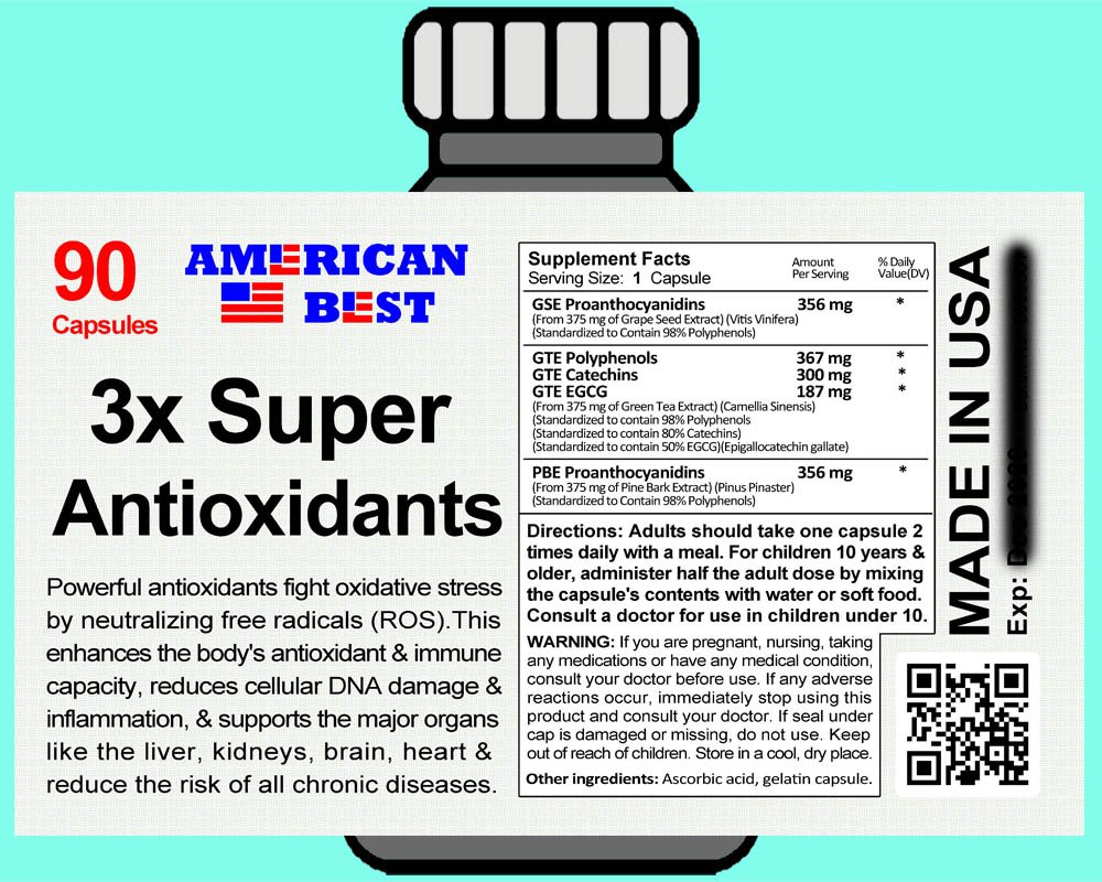 3x Super Antioxidants<br>(90 Big Caps)