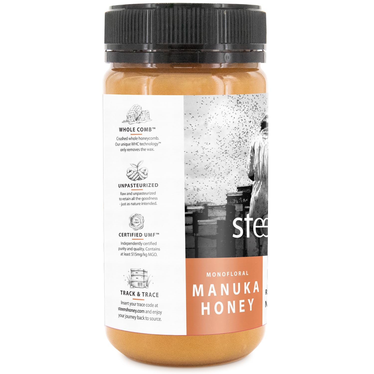 Steens Manuka Honey - MGO 515+ - Pure & Raw 100% Certified UMF 15+ Manuka Honey - Bottled and Sealed in New Zealand - 17.6 oz - Image 5