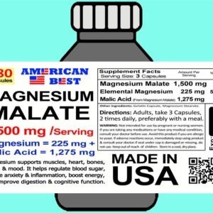 Magnesium <br>Malate(180 Capsules)