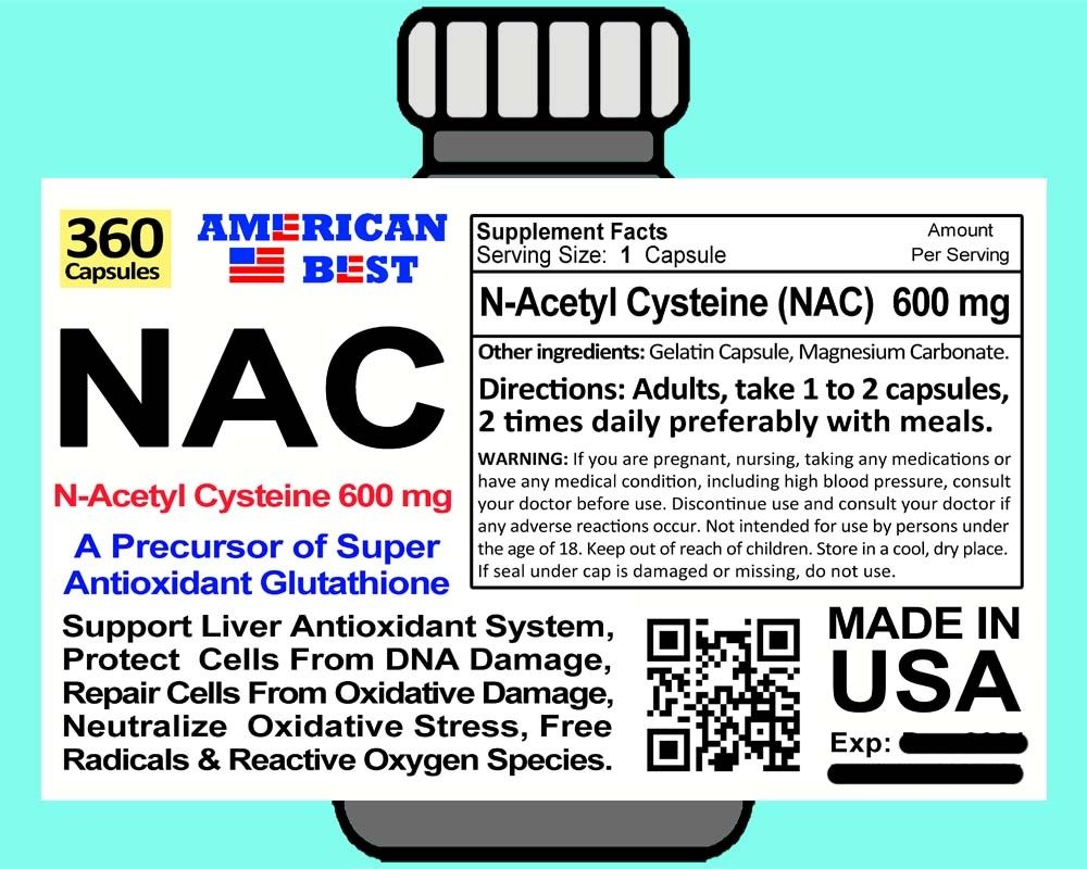 NAC (600mg)<br>(360 Caps)