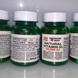 Natural Vitamin D3 10,000 IU (250 Softgels) with Olive Oil