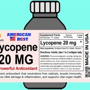Lycopene 20 mg (60 softgels)