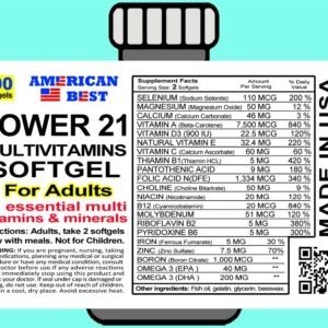 POWER 21 SOFTGEL (21 in 1, essential vitamins & minerals) (100cts)